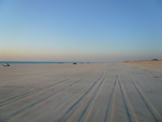Der Strand an dem Autos erlaubt sind
