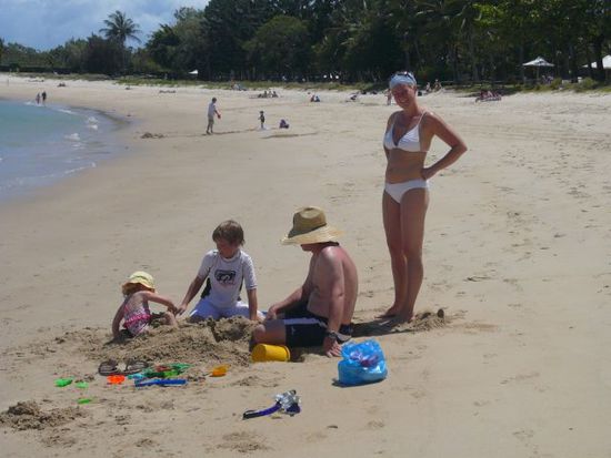 Familientag am Strand