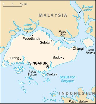 Landkarte von Singapore
