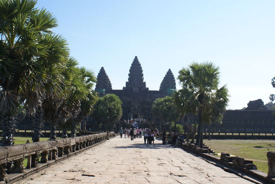 Die beruehmte Kulisse des Angkor Wat