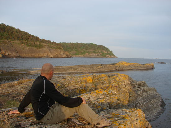 Langesund, Andreas genießt den Ausblick 
