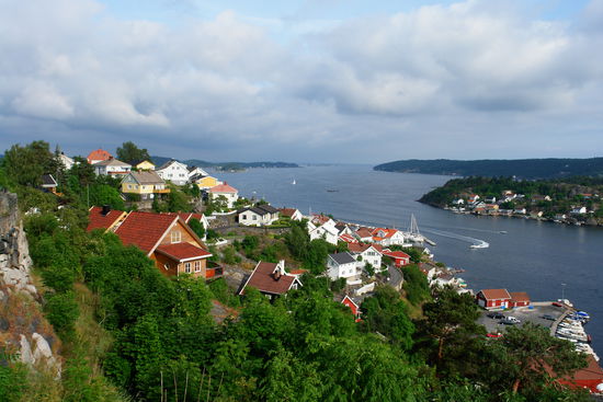 das nette Hafenstädtchen "Kragero"