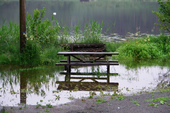 Campingplatz in Feda, ... it's raining