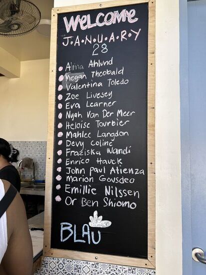 Das ist doch mal ne nette Begrüßung im Blau Hostel 