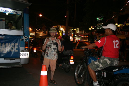 Enrico auf dem Nightmarket in Chiang mai