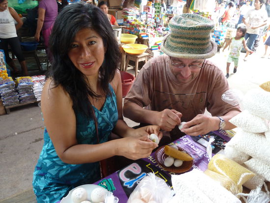 Schildkroeteneier mit Bananen,hat bisschen Ueberwindung gekostet aber sehr lecker...