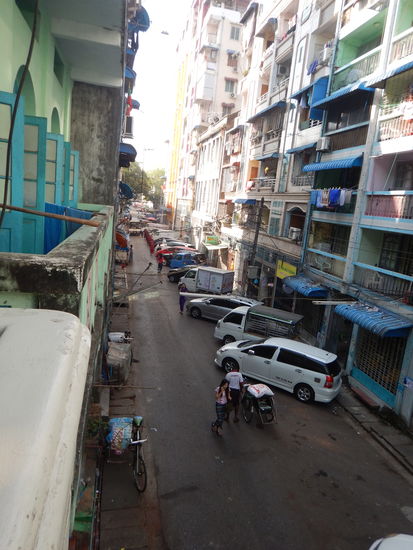 Blick aus meinem Hostel ...