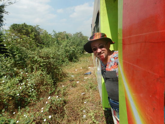 me outside the train  ....