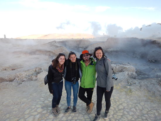 v.l.n.r Amanda, Laura,Enrico and Cien from England...