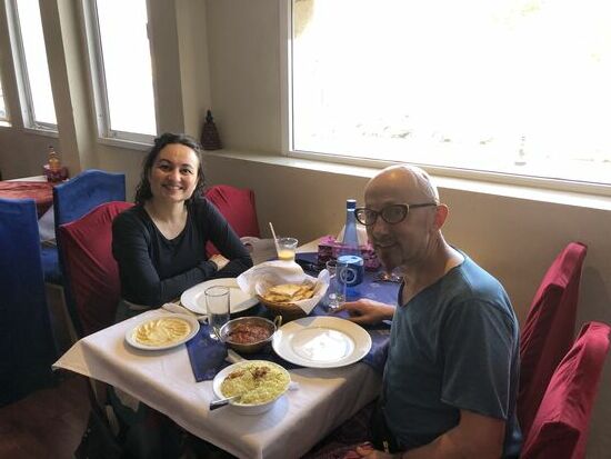 Vivien and me at Al Rafee (indian Restaurant)