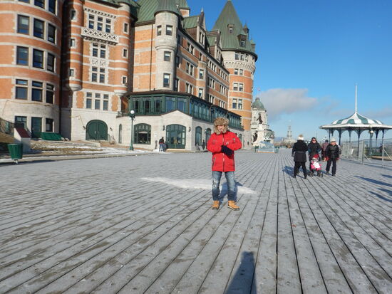 Am Hafen in Quebec und ich hab gefroren wie ein Schneider