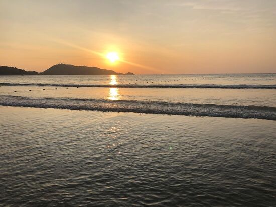 Sonnenuntergang alleine