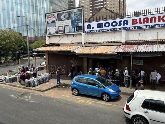Ein Straßenbild von Johannesburg