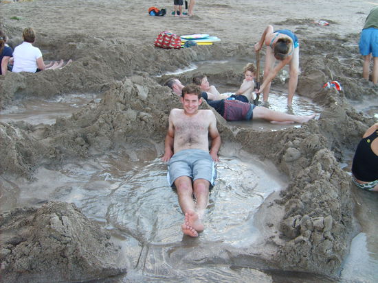 Entspannung an der Hot Water Beach