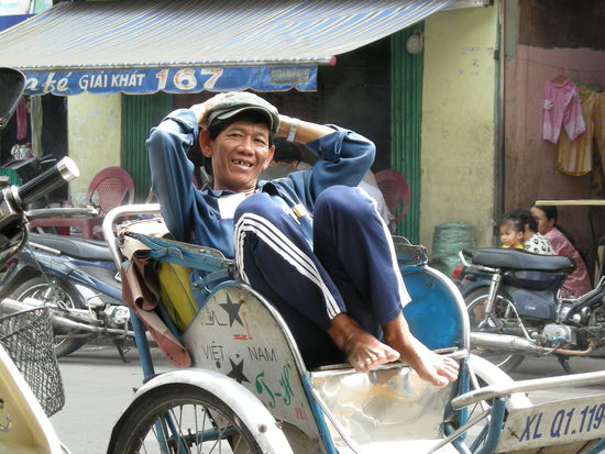 Mittagspause auf Ho Chi Minh City's Strassen