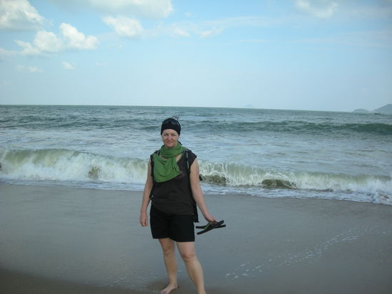 Denise am Strand von Nha Trang
