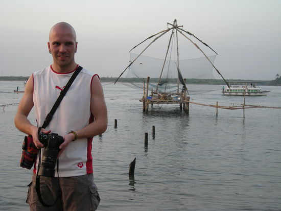 Nach Sonnenuntergang bei den Fischernetzen