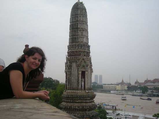 von oben aus ein Blick auf den Chao Phraya