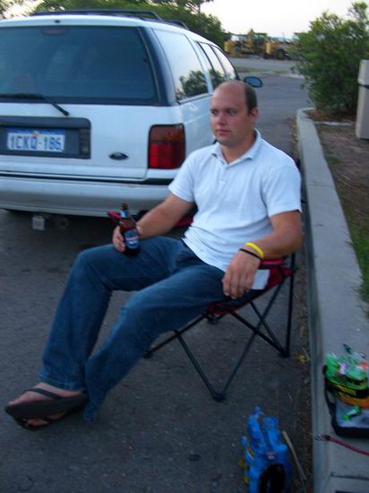 mit einem bierchen am Truckerstop