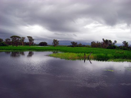 Yellow Waters im typischen Wetterkleid der Wetseason.