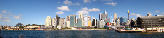 Skyline vor Sonnenuntergang