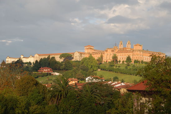 Blick aus dem Pensionszimmer in Comillas