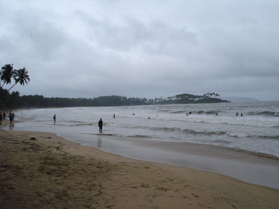 verregneter Strand von Palolem