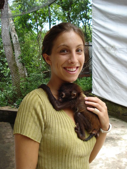 Georg, das Spinnenaffenbaby und ich