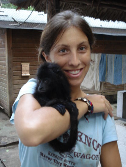 Marc, das Brüllaffenbaby und ich. Leider ist er inzwischen gestorben 