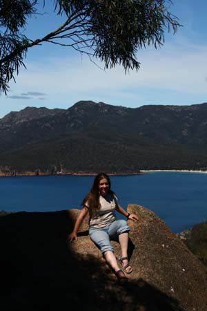 Posing vor der Wineglassbay