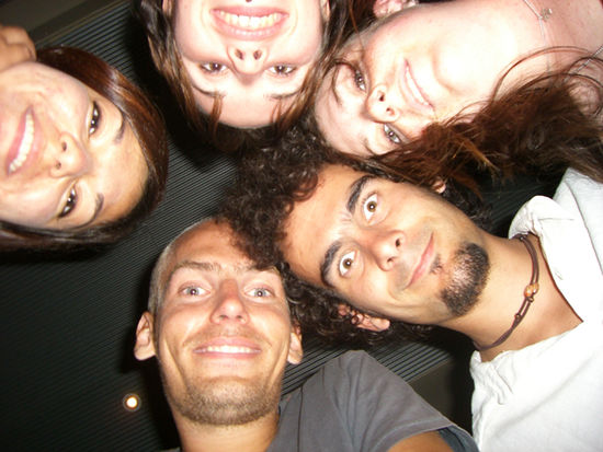 Nadja (Schweiz), Tina (England), ich (deutschland), Julien (Frankreich) und Tobias (Schweden)