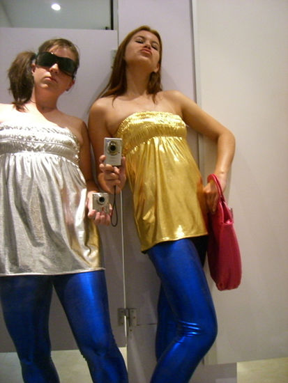 posing with ugly clothes