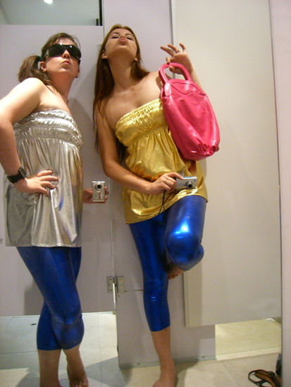 posing with ugly clothes