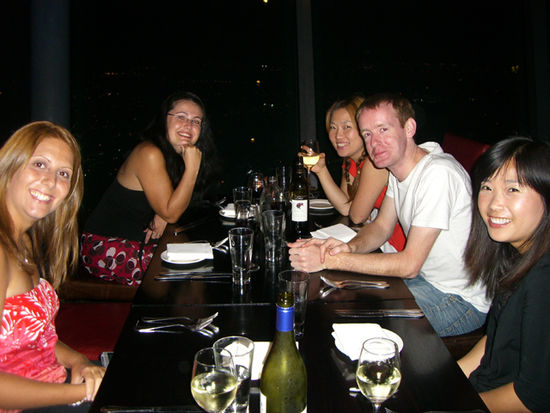 Lin and Katja on the left and Trisha, Keith und Betty on the right
