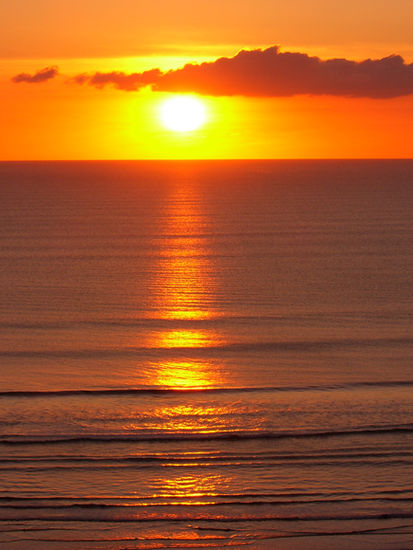 sunset in Raglan