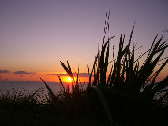 sunset in Raglan