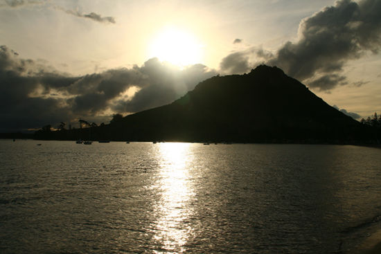 Sonnenuntergang am Mt. Maunganui