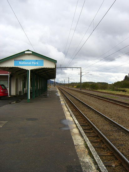 Bahnhof fuer den groessten Zug in Neuseeland
