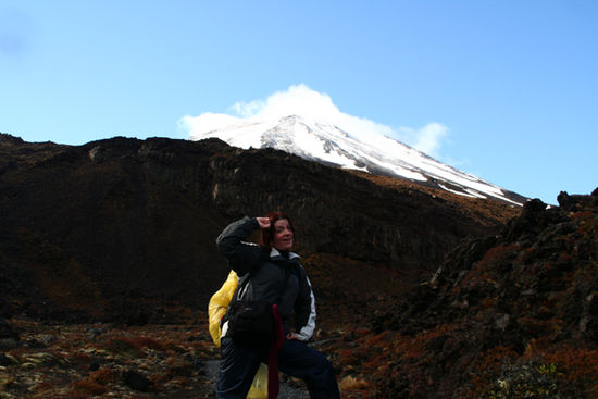 me in front of Ngauruhoe
