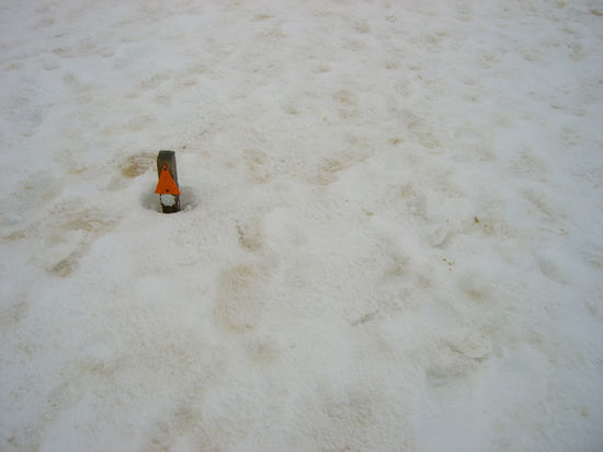 Ein Beispiel wie tief der Schnee war