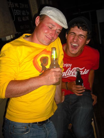 Thomas und Alex im Hot Mamas auf der Raggae Party