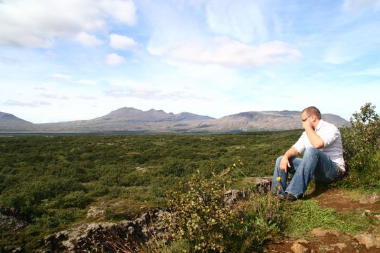 Tomas in der Naehe vom Thingvellir