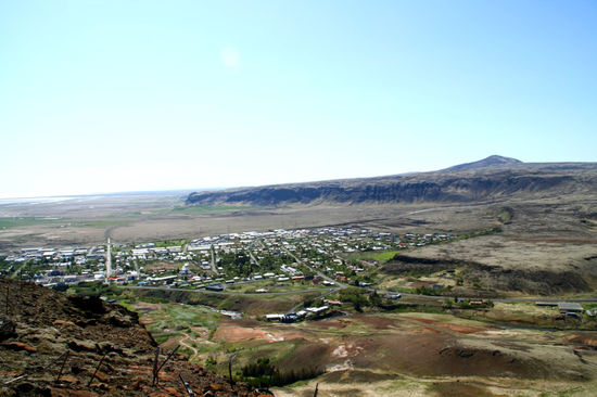 blick von oben... unten ganz vorne das hotel in dem ich arbeite