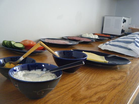 Da ist ein Teil des Fruehstuecks