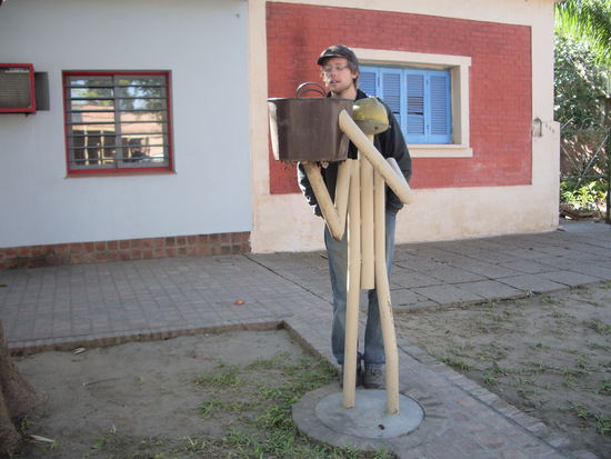 eine der Skulpturen in Resistencia (die im Vordergrund)