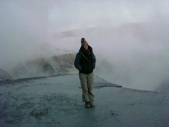 Geysire frueh am morgen. Es war ca. -15 Grad, bin fast erfroren...