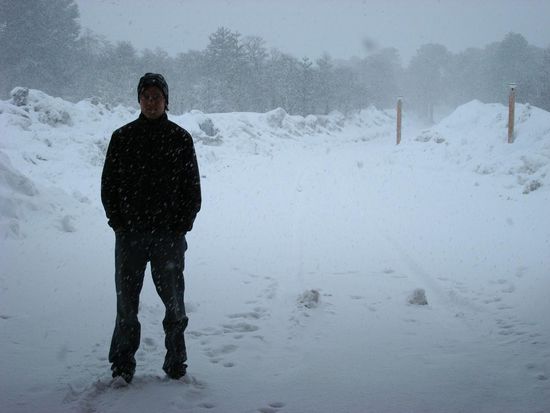 Schneesturm auf dem Pass nach Chile