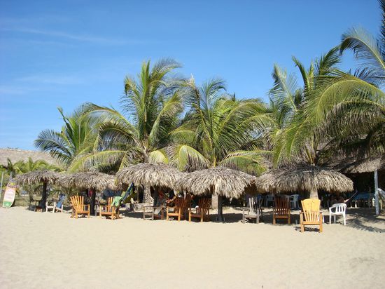 das Hostal vom Meer her gesehen