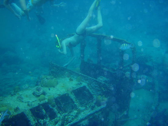 Das Tuc - Wrack liegt ca. auf 2-3m...