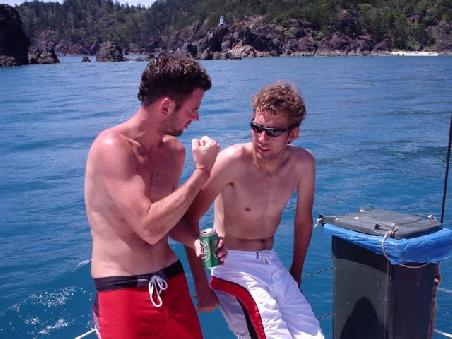 ich und christian aufm boot!